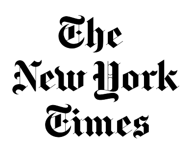 Logo of The New York Times in blackletter font.